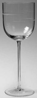Hermes Rythme Water Goblet   Clear,Frosted Lines,Smooth Straight Stem