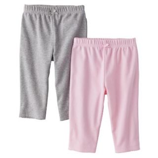 Circo Newborn Girls 2 Pack Pants   Light Pink/Grey 3 6 M
