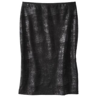 Mossimo Womens Ponte Pencil Skirt   Black Foil XS