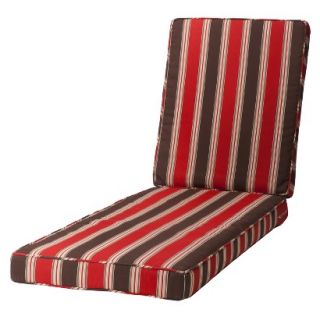 Rolston Outdoor Chaise Lounge Replacement Cushion   Red Stripe