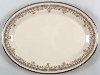 Lenox China Lace Point 17 Oval Serving Platter, Fine China Dinnerware   Gray&Pi