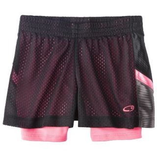 C9 by Champion Girls 2 Fer Mesh Short   Ebony XS