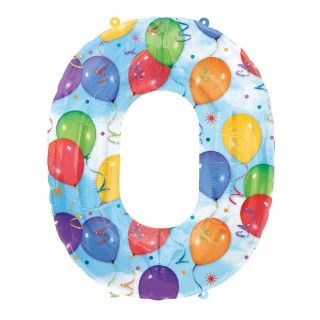 Number 0 Shaped Foil Balloon
