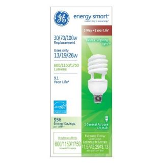 GE Energy Smart 13 /19 /26 Watt 3 Way Long Life Soft White CFL Light Bulb