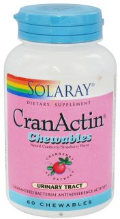 Solaray   CranActin Chewable Natural Cranberry/Strawberry Flavor 200 mg.   60 Chewable Tablets