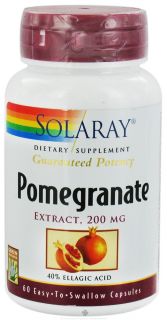 Solaray   Guaranteed Potency Pomegranate Extract 200 mg.   60 Capsules