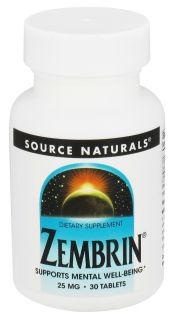 Source Naturals   Zembrin 25 mg.   30 Tablets