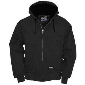 Walls Heavyweight Duck Insulated Hooded Large Tall Jacket in Black W35203M