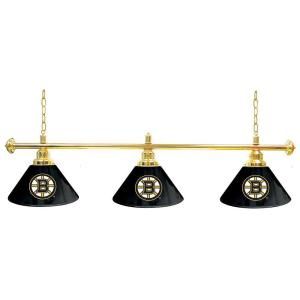 Trademark Global NHL Boston Bruins 60 in. Three Shade Hanging Billiard Lamp NHL4800 BB