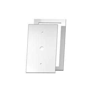 MirrEdge Crystal Cut Mirror 1 Cable Wall Plate with Clear Acrylic Spacer 30103
