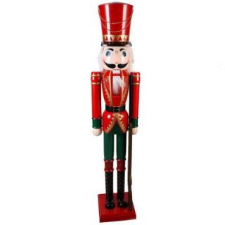 Sterling, Inc. 5 ft. Painted Wood Nutcracker in Red and Gold Trim DISCONTINUED 73511028