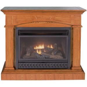 ProCom 44 in. Convertible Vent Free Propane Fuel Gas Fireplace in Medium Oak FBD28TCC M MO