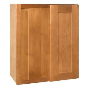 Home Decorators Collection Assembled 24x30x12 in. Wall Blind Corner Cabinet in Hargrove Cinnamon WBCU2730L HCN