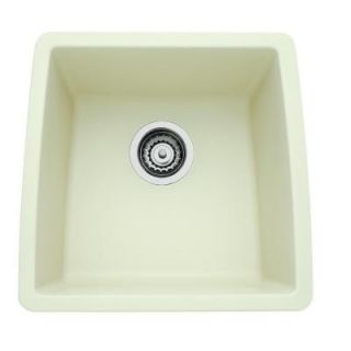 Blanco Performa Undermount Composite 17.5x17x9 0 Hole Single Bowl Kitchen Sink in Biscuit 440080