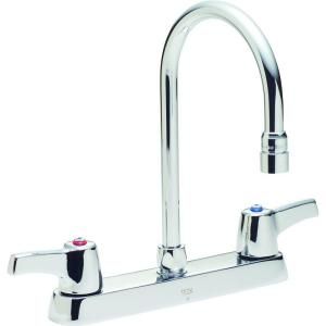 Delta Commercial 2 Handle Kitchen Faucet in Chrome with High Arc Spout 26T3943