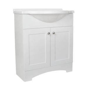 Glacier Bay Del Mar 30 in. W Vanity with AB Engineered Composite Top in White DMSD30P2COM W
