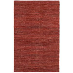 LR Resources Tribeca Red 5 ft. x 7 ft. 9 in. Reversible Wool Dhurry Indoor Area Rug LR04315 RED58