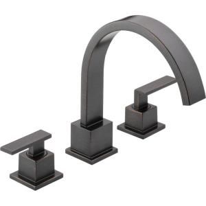 Delta Vero 2 Handle Roman Tub Trim Kit Only in Venetian Bronze (Valve not included) T2753 RB