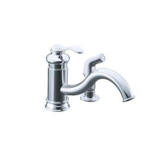 KOHLER Fairfax Single Handle Side Sprayer Kitchen Faucet in Polished Chrome K 12176 CP