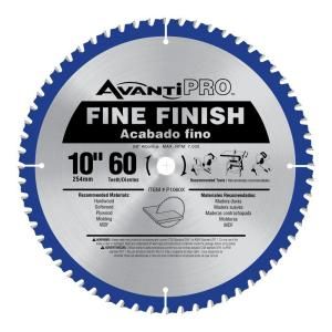 Avanti Pro 10 in. x 60 Tooth Fine Finish Circular Saw Blade P1060X