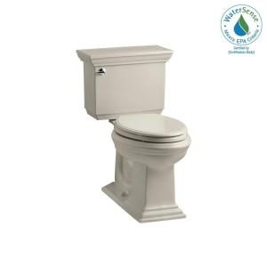KOHLER Memoirs Stately Comfort Height 2 piece 1.28 GPF Elongated Toilet with AquaPiston Flush Technology in Sandbar K 3817 G9