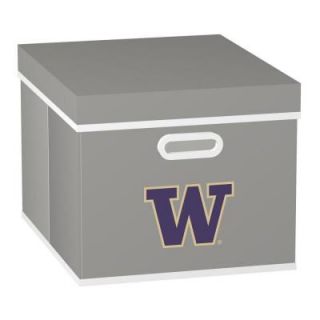 MyOwnersBox College STACKITS University of Washington 12 in. x 10 in. x 15 in. Stackable Grey Fabric Storage Cube 12025001CWAS