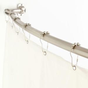 Elegant Home Fashions Curved Adjustable Shower Rod Value Pack in 3 in1 in Satin Nickel HDST002