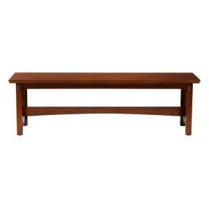 Home Decorators Collection Artisan Light Oak 60 in. W Dining Bench 1038200950