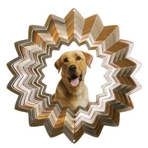 Iron Stop 10 in. Yellow Labrador Wind Spinner D400 10