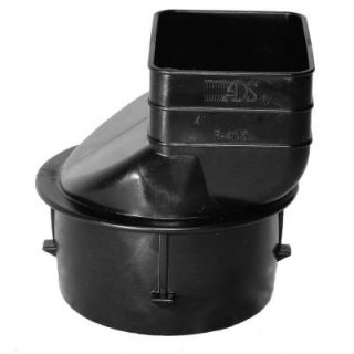 Advanced Drainage Systems 4 in. x 4 1/4 in. x 3 in. Polyethylene Slip Downspout Adapter 0465AA
