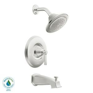 MOEN Rothbury Posi Temp 1 Handle 1 Spray Tub and Shower Faucet Trim Kit in Chrome (Valve not included) TS2213EP
