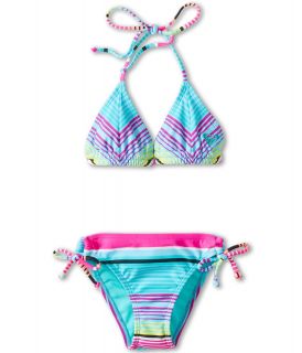 Roxy Kids Tropical Stripe Double Casing Tri Set Girls Swimwear Sets (Multi)