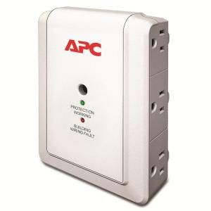 APC Essential SurgeArrest 6 Outlet Wall Mount with Phone Protection P6WT