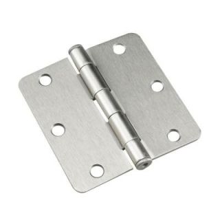 Richelieu Hardware 3 1/2 in. x 3 1/2 in. Brushed Nickel Full Mortise Butt Hinge with 1/4 in. Radius 2821NBB