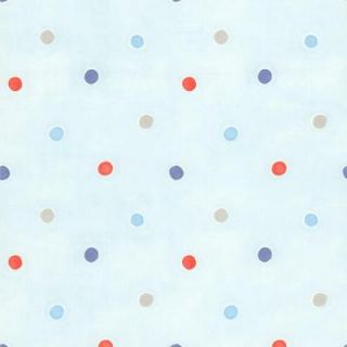 Brewster 56 sq. ft. Sprinkles Light Blue Polka Dots Wallpaper 443 90519