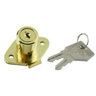 First Watch Security Polished Brass Keyed Alike Cabinet and Drawer Lock 1356 601