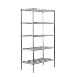 New Age Industrial 5 Shelf Aluminum T BAR Style Adjustable Shelving C52448TT8