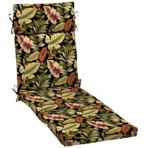 Hampton Bay Twilight Palm Outdoor Chaise Lounge Cushion AC32853B 9D1