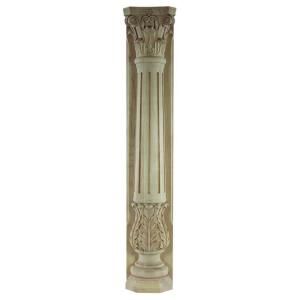Foster Mantels Half Grand Acanthus 6 3/8 in. x 34 3/4 in. x 4 in. Maple Column C138MP