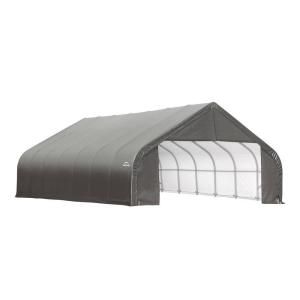 ShelterLogic 30 ft. x 40 ft. x 16 ft. Grey Cover Peak Style Shelter   DISCONTINUED 86843.0