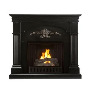 Southern Enterprises Sicilian Harvest 45 in. Gel Fuel Fireplace in Black DISCONTINUED FG9276