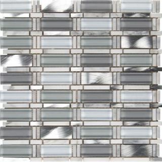MS International Icelandic Blend Pattern 12 in. x 12 in. x 8 mm Glass Metal Stone Mesh Mounted Mosaic Tile SGLSMT IB8MM