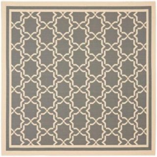 Safavieh Courtyard Anthracite/Beige 5.3 ft. x 5.3 ft. Square Area Rug CY6916 246 5SQ