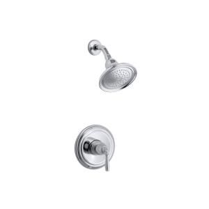 KOHLER Devonshire 1 Handle Shower Faucet Trim with Rite Temp Pressure Balancing in Polished Chrome (Valve Not Included) K T396 4E CP