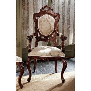 Design Toscano Toulon French Rococo Fabric Arm Chair AF1560