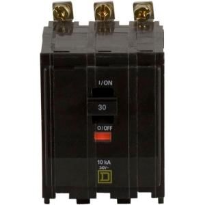 Square D by Schneider Electric QO 30 Amp Three Pole Bolt On Circuit Breaker DISCONTINUED QOB330