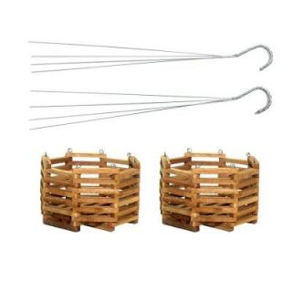 Better Gro 6 in. Cedar Octagon Hanging Baskets (2 Pack) 51715