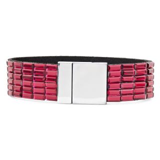 MIXIT Silver Tone Pink Rectangle Cuff Bracelet