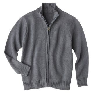 Cherokee Boys School Uniform Zippered Cardigan   Charcoal M