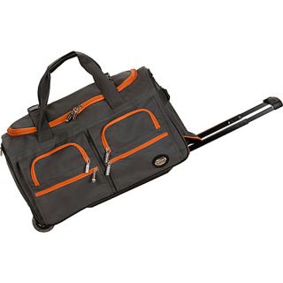 22 Rolling Duffle Bag Charcoal   Rockland Luggage Small Rollin